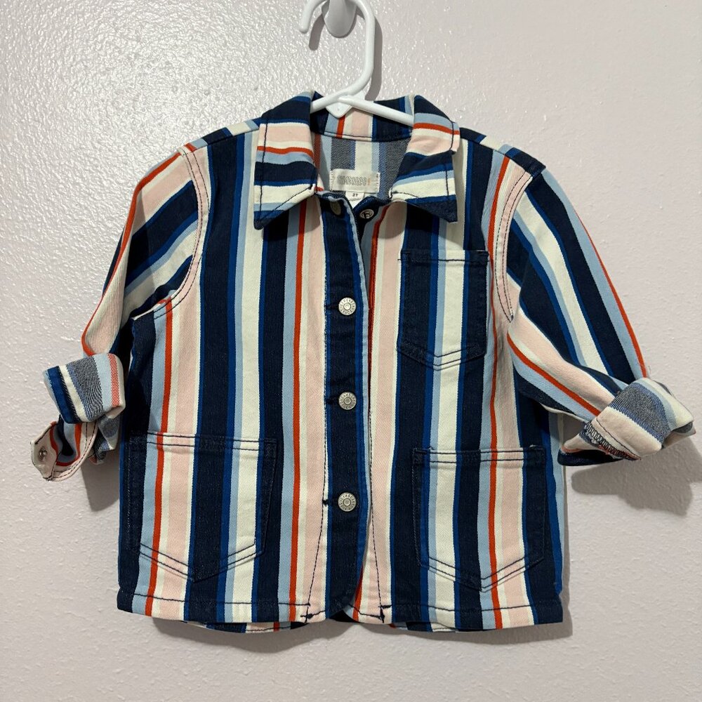 Gymboree Boys Striped Shirt Jacket 2T